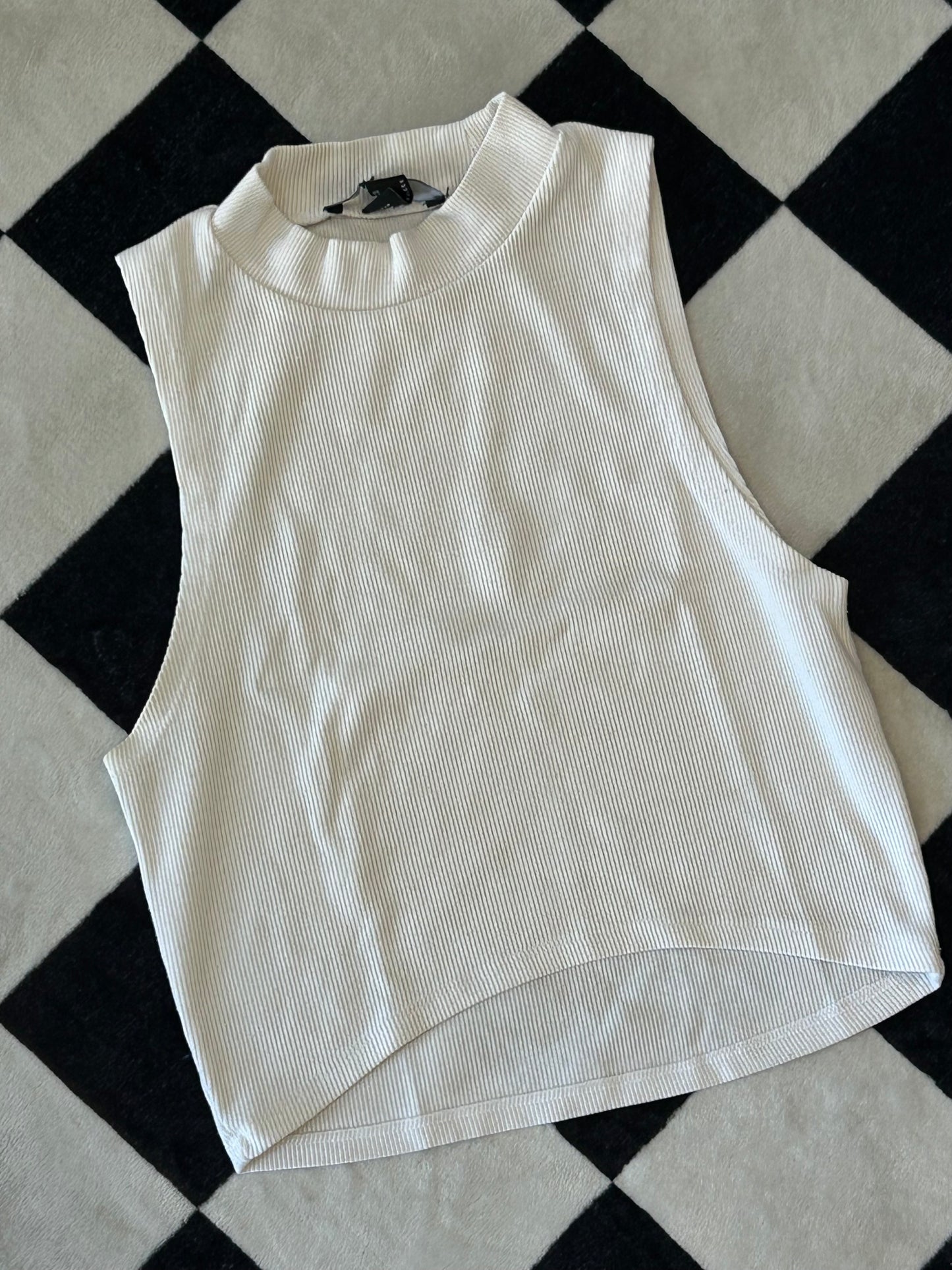 Top blanco liso