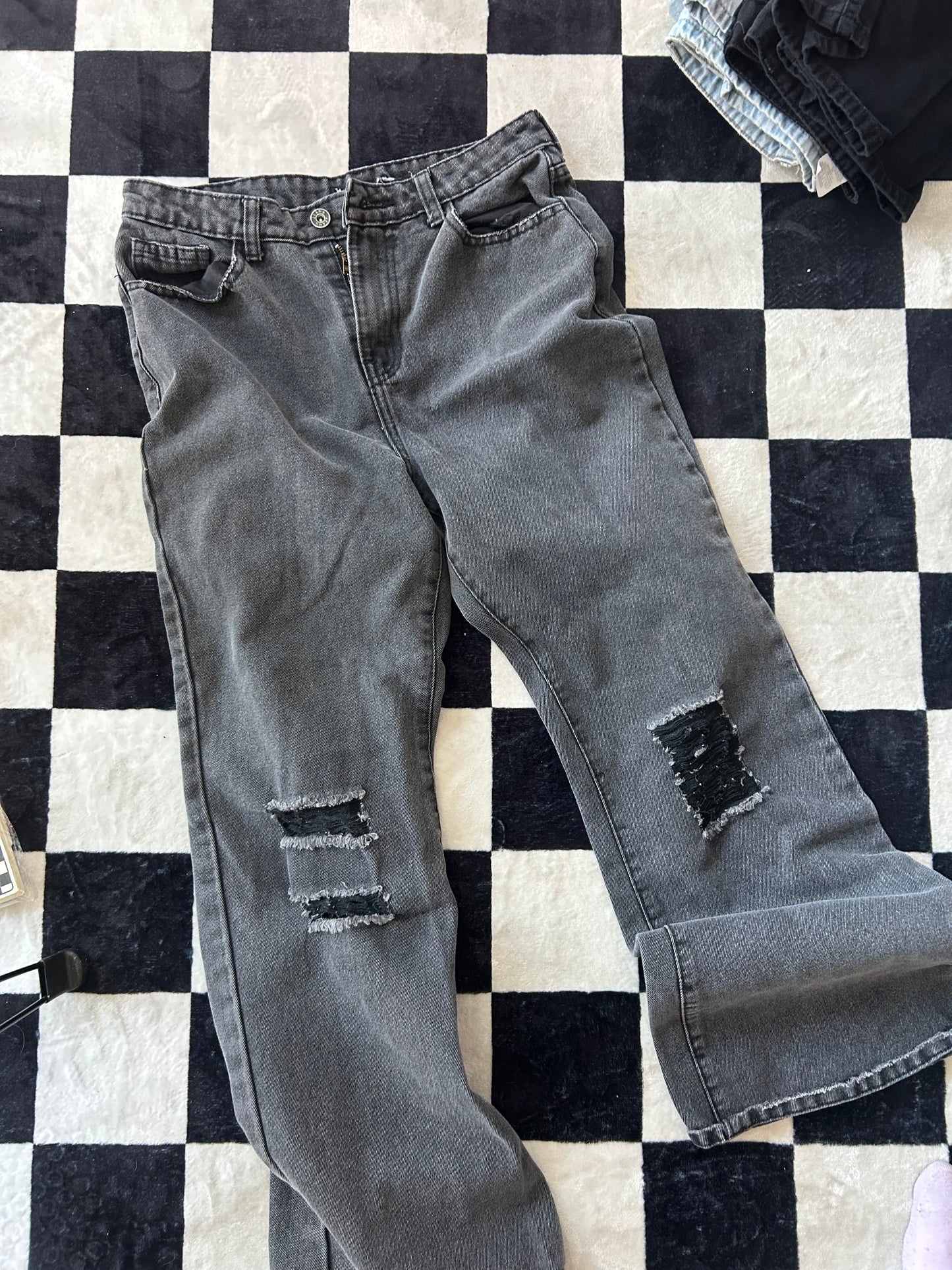 Jeans negro rotos