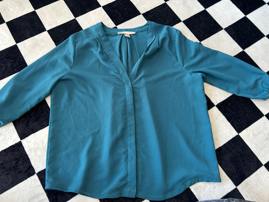 Blusa lisa turquesa