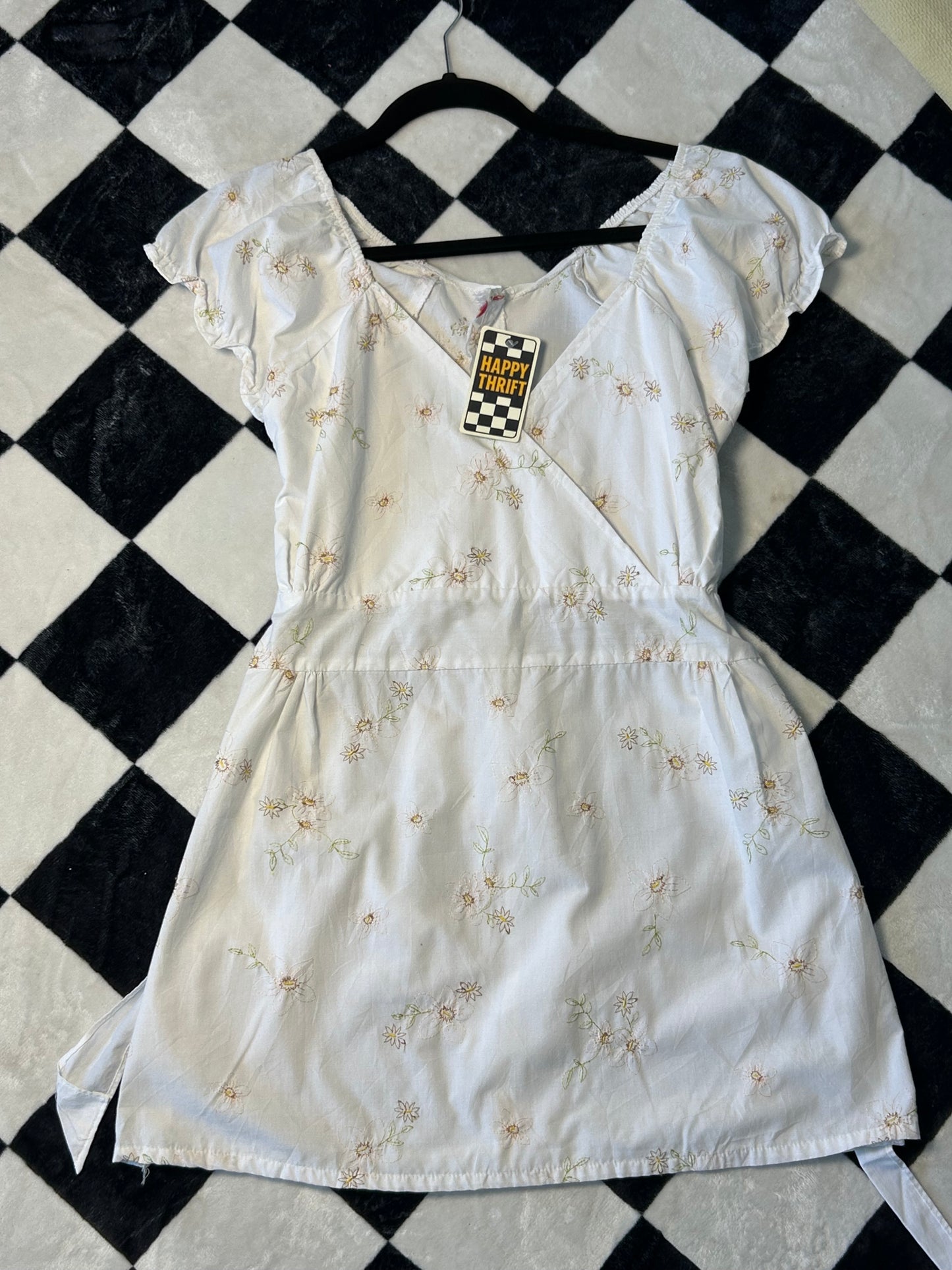Vestido blanco con flores
