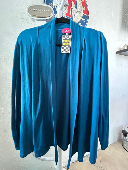 Blazer blusa turquesa y verde