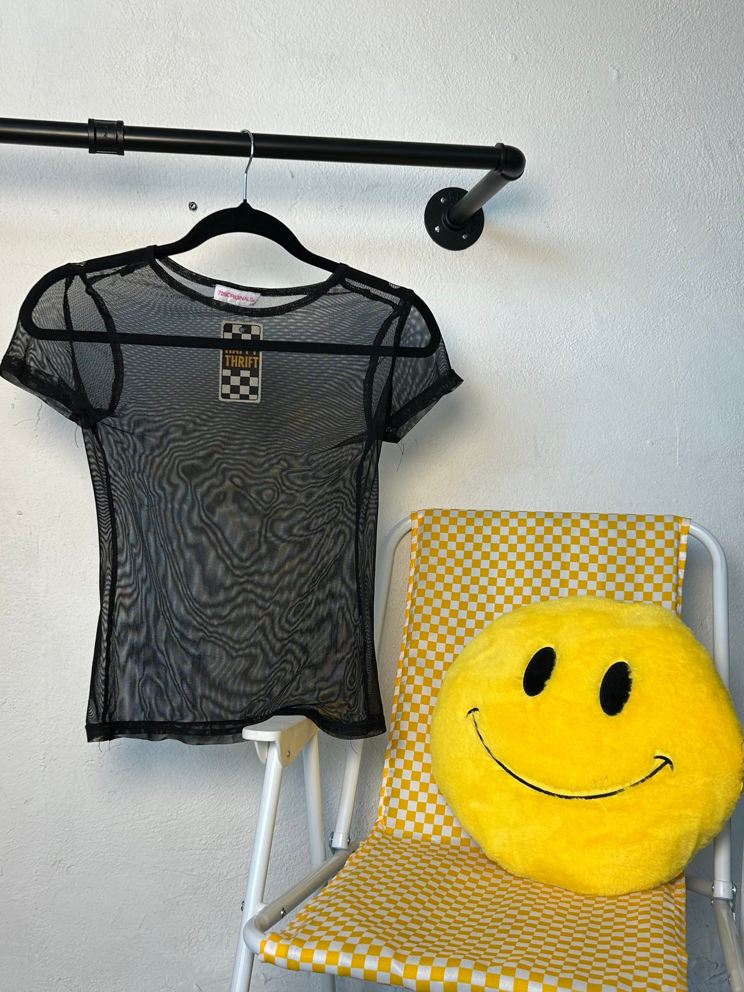 Blusa trasparente negra