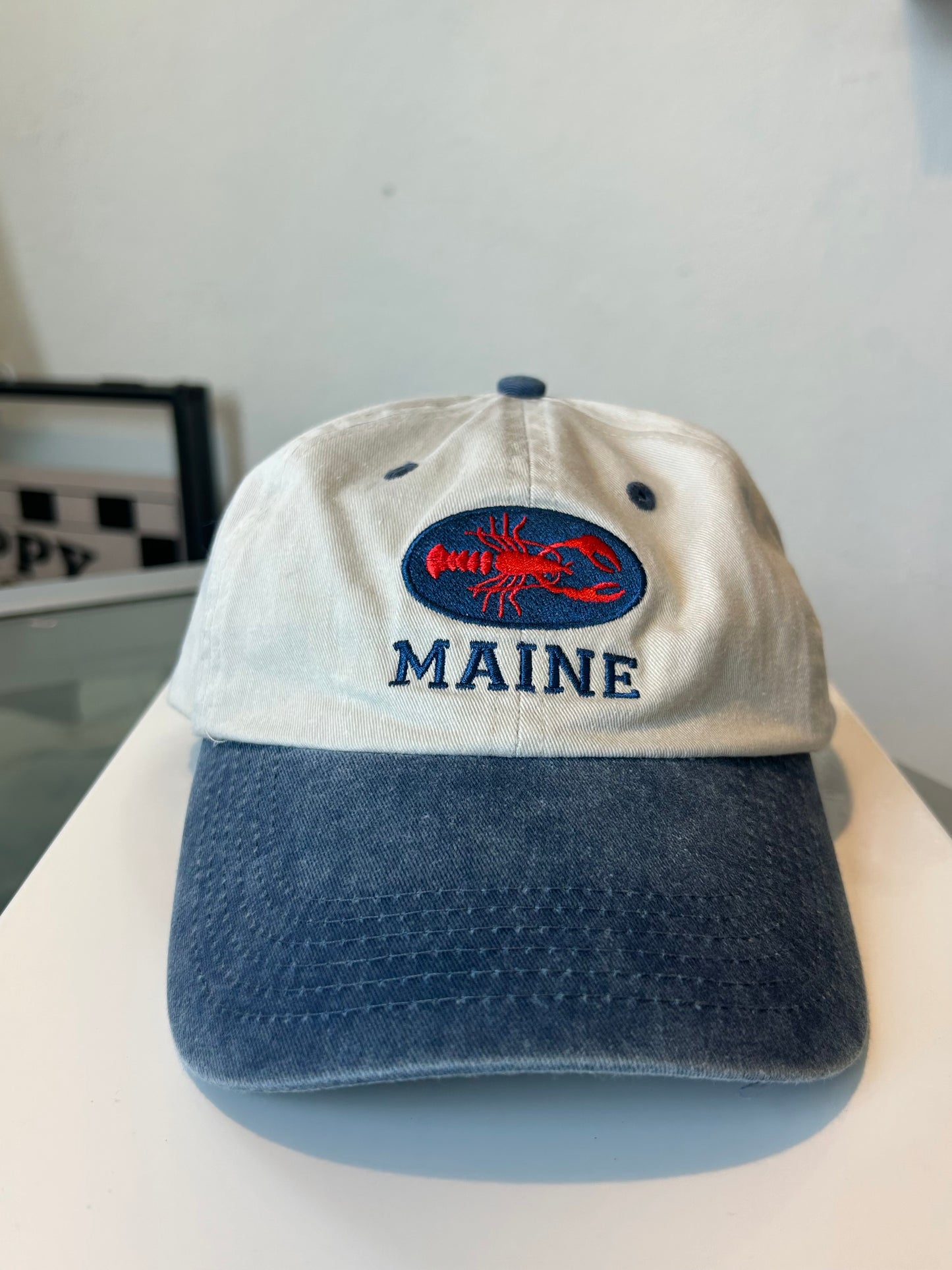 Maine hat with Loster Crest