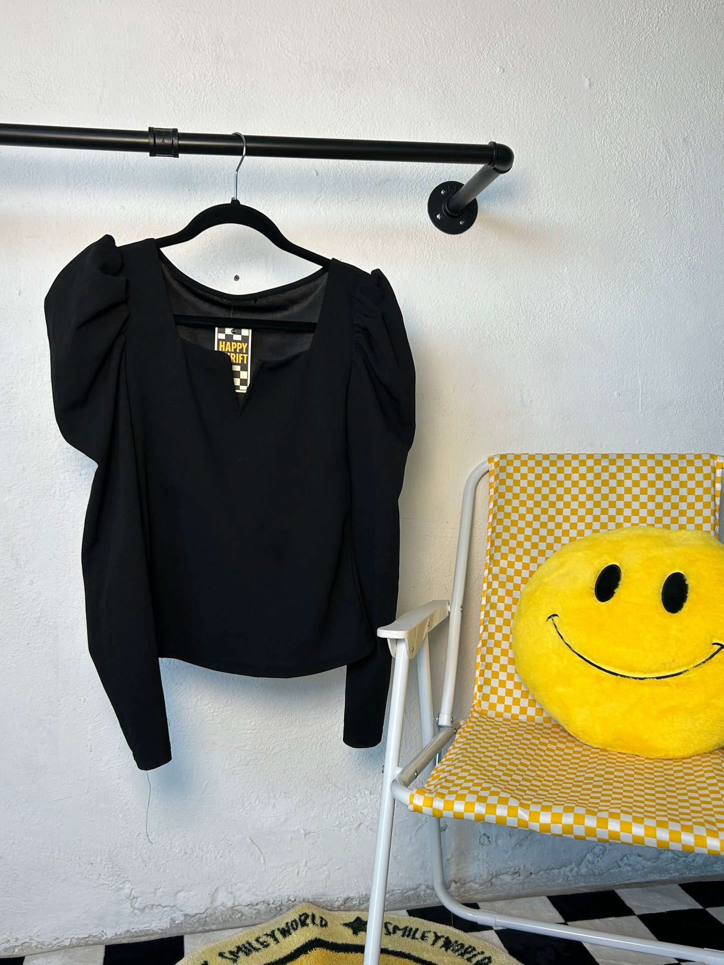 Blusa negra manga larga