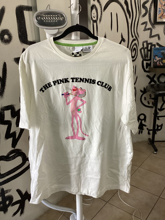 Playera blanca pantera rosa