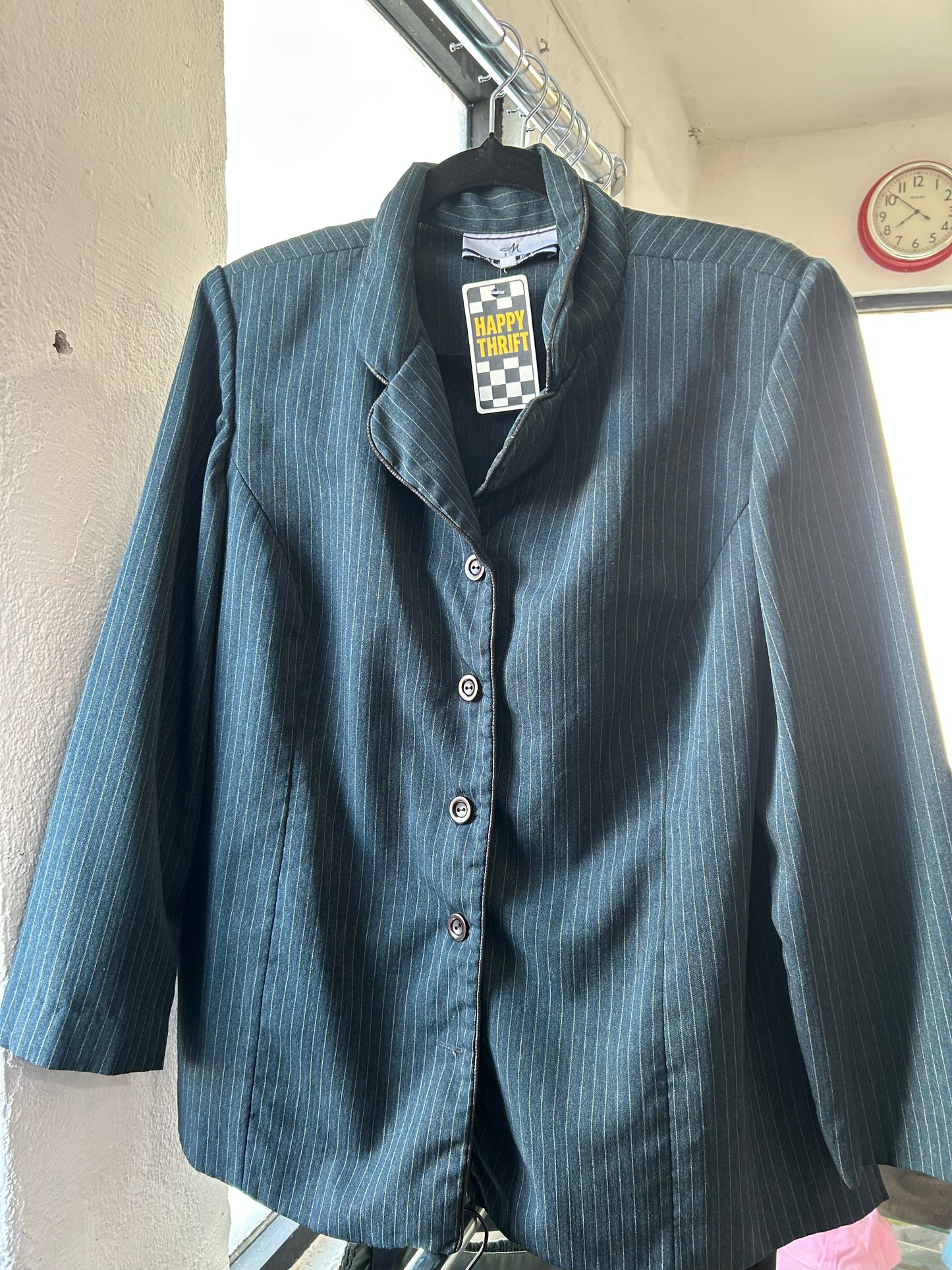 Blazer azul con rayas
