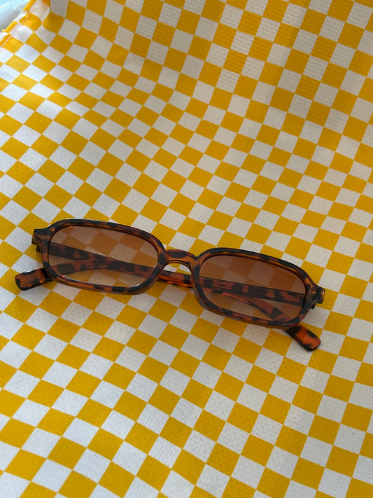 Lentes animal print naranja claro