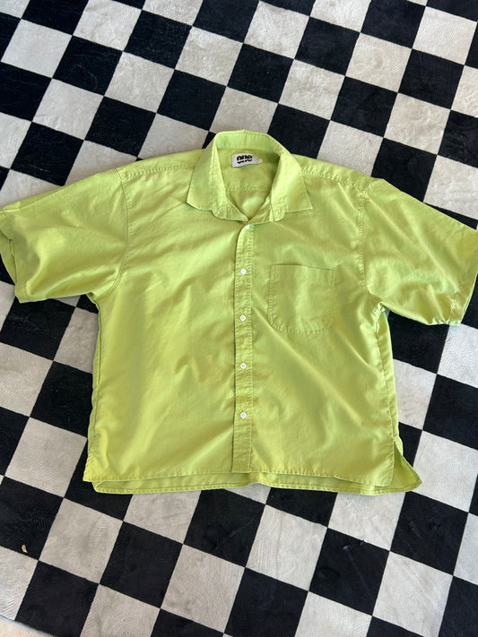 Camisa verde limón lisa