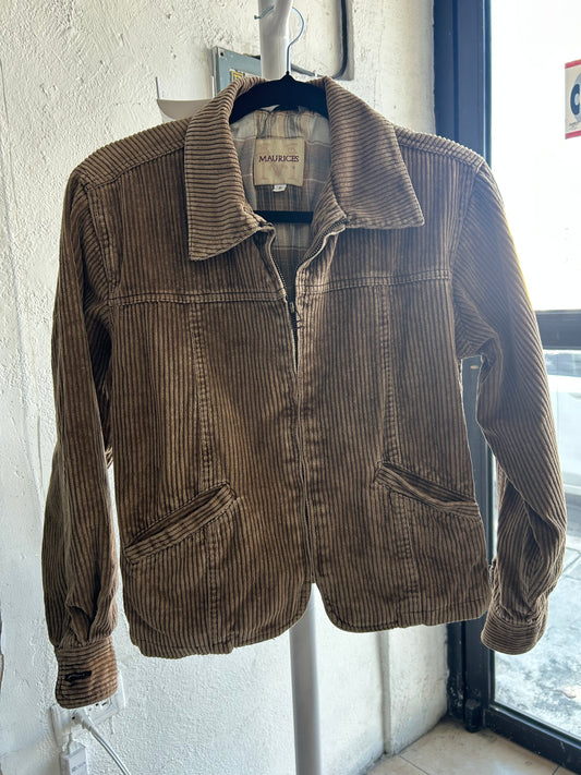 Chaqueta de pana café