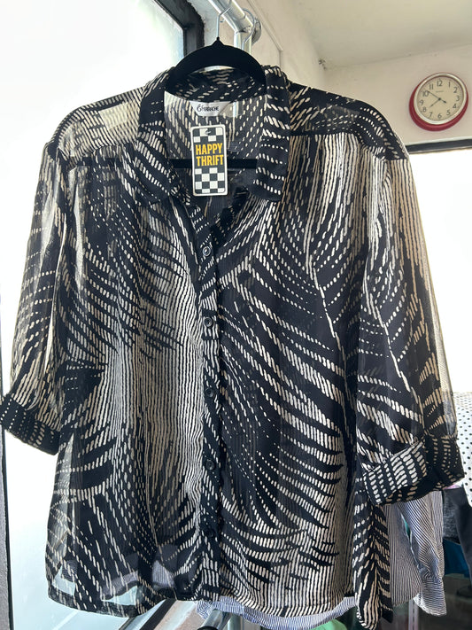 Blusa dorado con negro talla 40